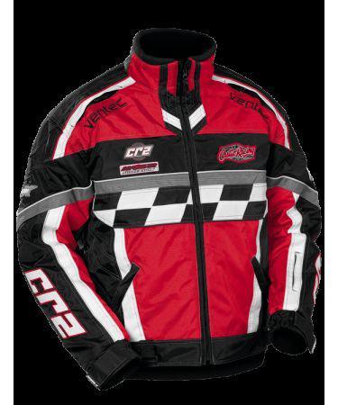 Castle cr2 snowmobile jacket red large yamaha, polaris, ski doo