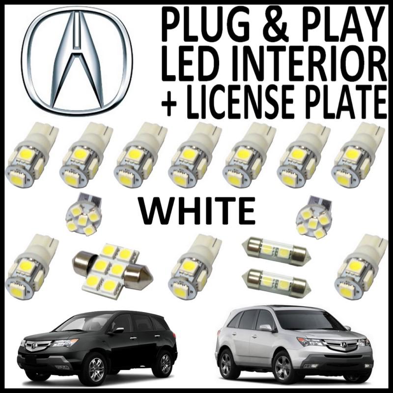 15x green led lights interior package kit for 2007-2009 acura mdx am2g