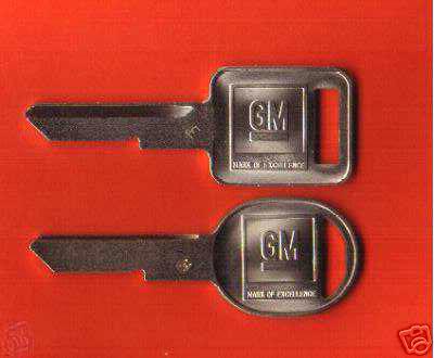 Gm  1977  oldsmobilet  cutlass  key blank set 