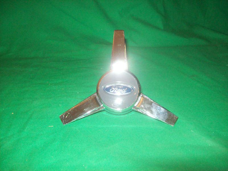 Original ford mustang spinner hubcap center with the blue oval logo