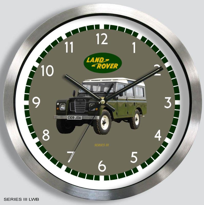 Land rover series iii lwb wagon metal wall clock series 3