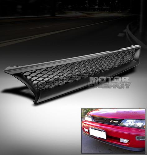 1993-1997 toyota corolla flat black sport front hood mesh grille grill honeycomb