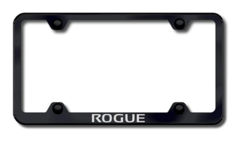 Nissan rogue wide body laser etched license plate frame-black made in usa genui