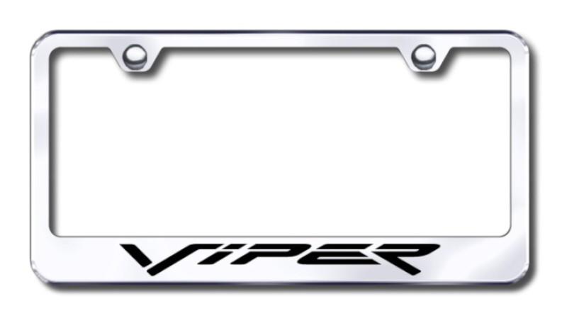 Chrysler viper  engraved chrome license plate frame -metal made in usa genuine