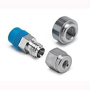 Autometer 3/16 tube x 1/8 npt comp fitting w/weld connector