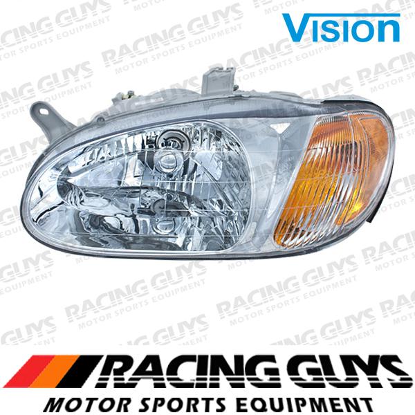 Single left headlight driver side front lamp replacement fit 1998-02 kia sephia
