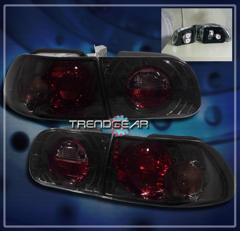 92-95 honda civic 3dr altezza brake tail lights smoke hatchback 93 94 cx dx si