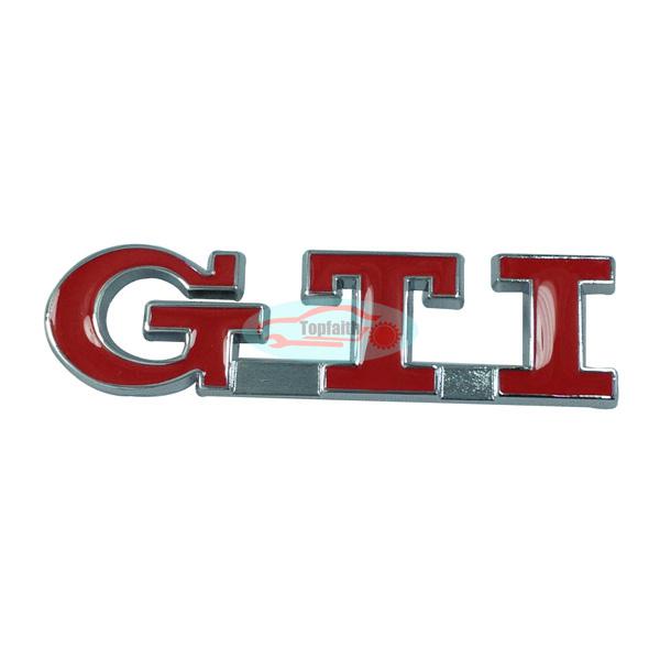 Red metal hood front grilles grille grill badge emblem for golf gti 