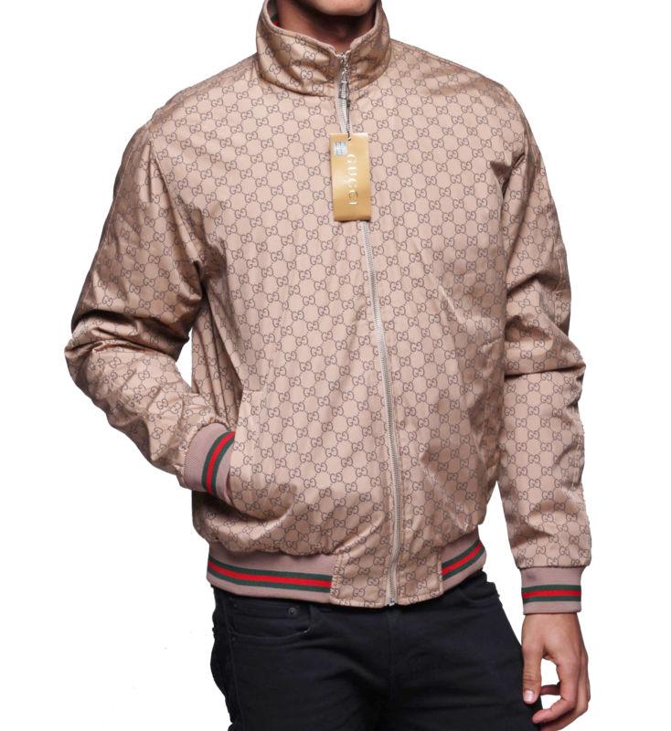 Mens gucci brown fall / winter jacket size medium coat