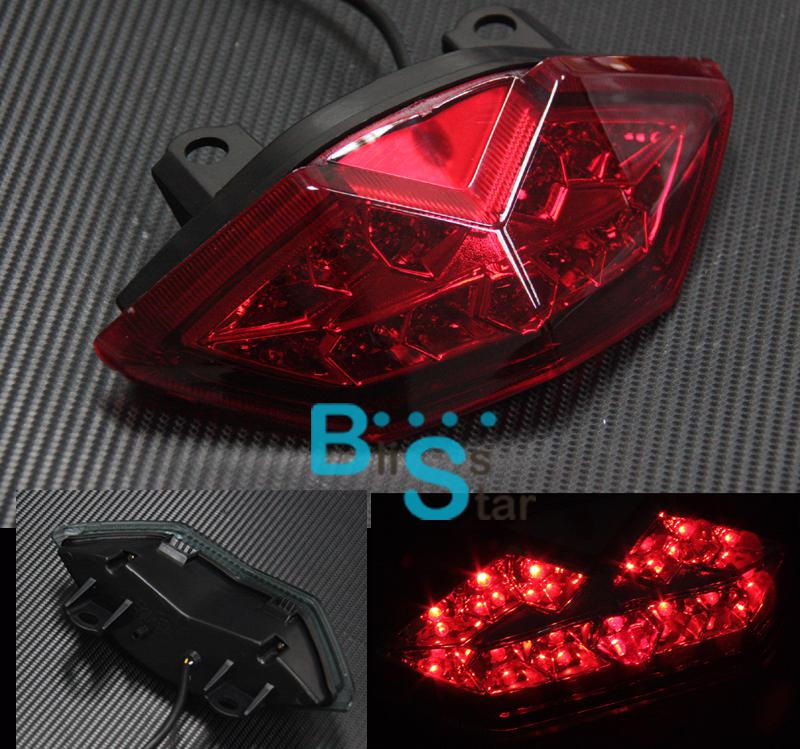 Red led tail light with turn signals fit for kawasaki z1000 ninja 1000 versys