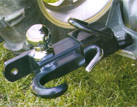 3 way atv 2" hitch ball tow hook clevis trailer lawn mower tractor mount