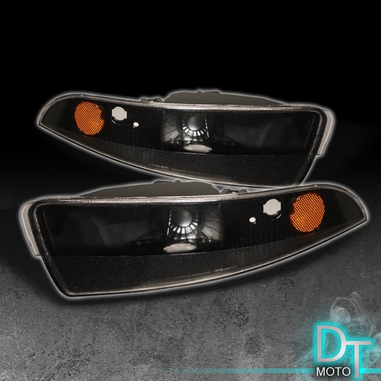 Black 93-02 chevy camaro front bumper signal lights lamps left+right new pair