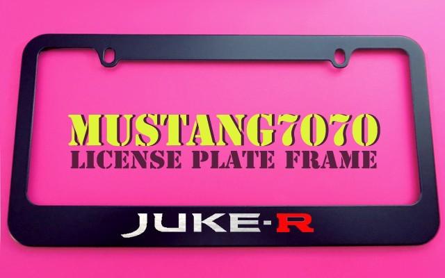 1 brand new nissan juke-r black metal license plate frame + screw caps