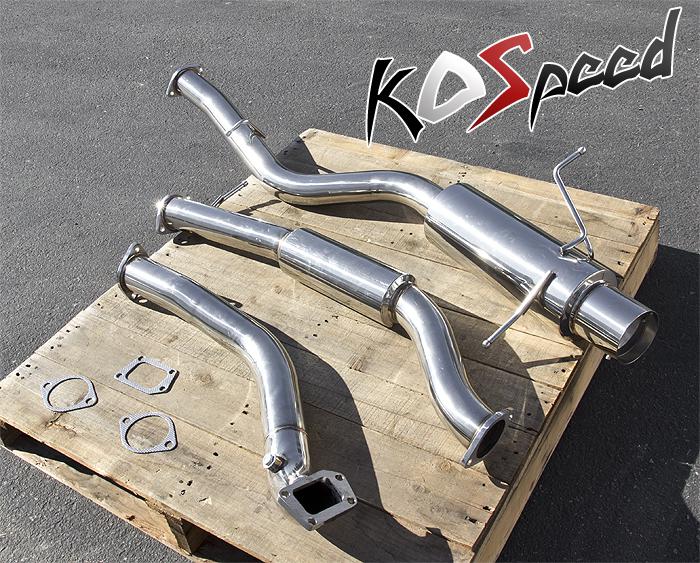 Stainless steel 4.5" tip single muffler catback  exhaust system 93-97 mazda rx-7