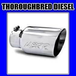 Mbrp angled diesel exhaust tip (4" inlet, 6" outlet) t5072 6 inch out 4 inch in