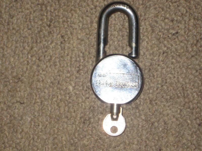 Vintage amf harley davidson padlock fork lock & key