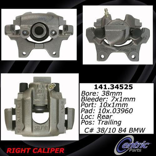 Centric 141.34525 rear brake caliper-premium semi-loaded caliper