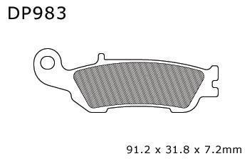 Dp standard brake pads front fits yamaha yz 125 2008-2012