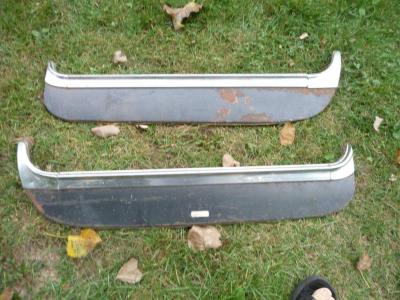 A pair of vintage black packard fender skirts for 1951, 52, 53, 54...