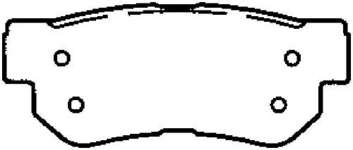 Bendix d813 brake pad or shoe, rear-disc brake pad