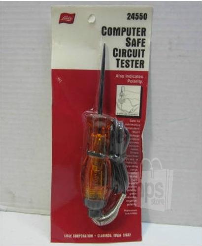 Lisle 24550 7" computer safe circuit tester & polarity indicator 3-28v new
