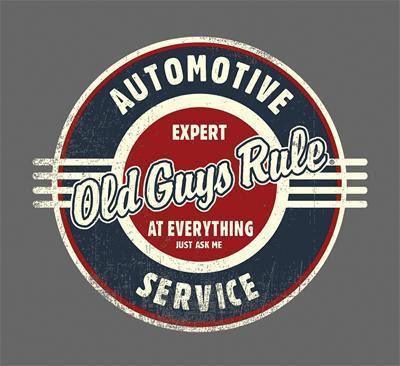 Old guys rule t-shirt cotton charcoal old guys rule expert logo men's x-large ea