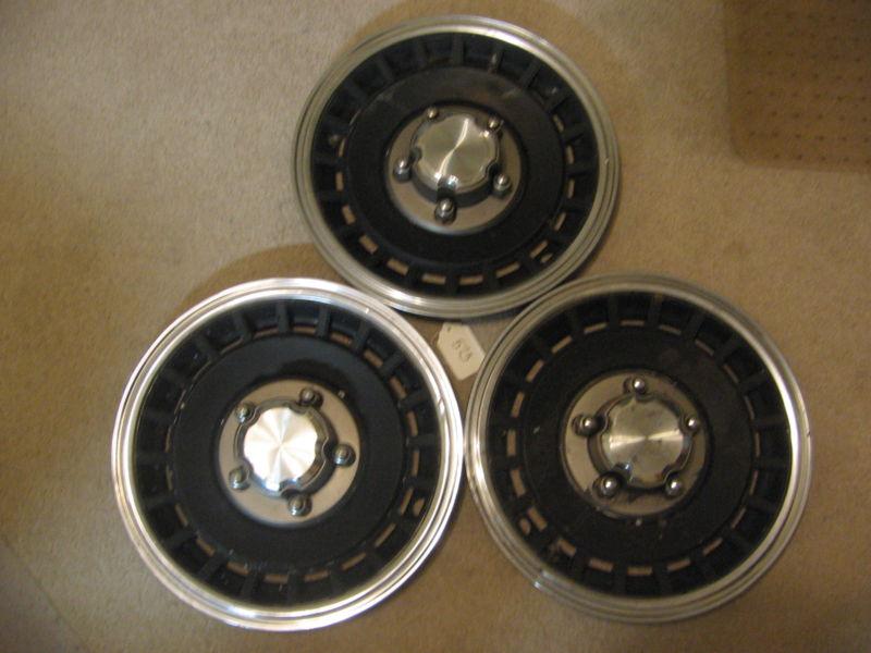 3 oem 15" ford f150 bronco ii econoline ranger hubcaps oem wheel covers 