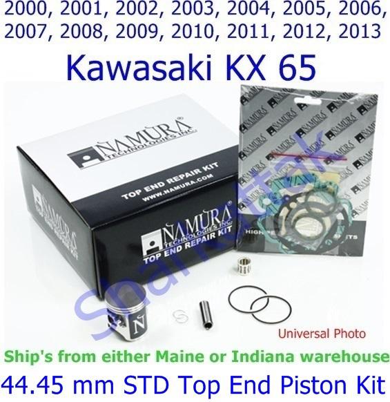 2000-2013 kawasaki kx 65 namura 44.45 mm std top end piston kit 