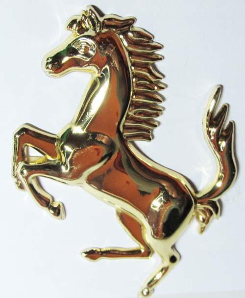 1 pcs golden 3d horse car body motor auto metal emblems badges stickers