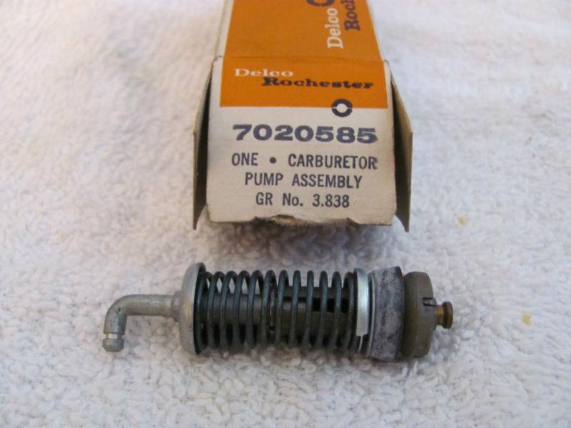 Delco rochester carburetor pump assembly gr# 3.838 7020585 general motor carter?