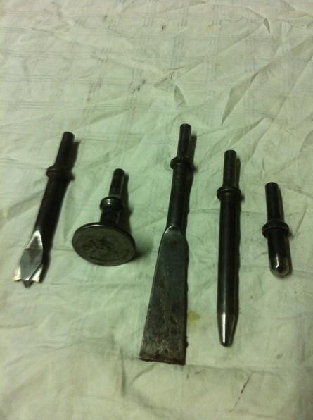 Mechanic tool 5 air hammer gun bits cutter shaper
