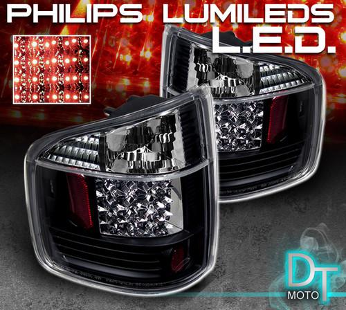 Black 94-04 chevy s10 gmc sonoma philips-led perform tail lights left+right