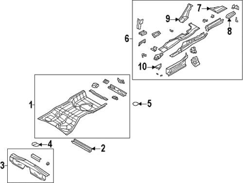 Chrysler 5076316aa genuine oem factory original rear rail