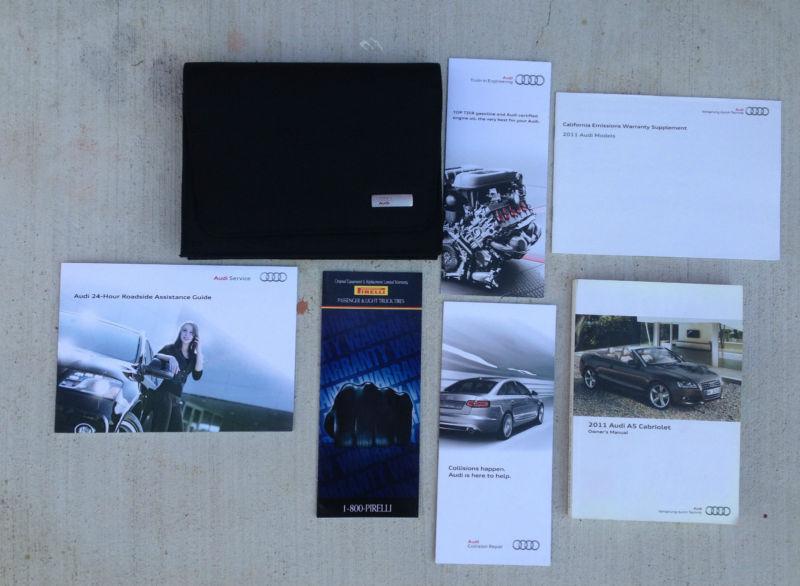 2011 11 oem factory audi a5 cabriolet complete owner user manual set  + case