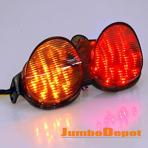Integrated led taillight turn signal light for yamaha yzf r6 2001-02 smoke style