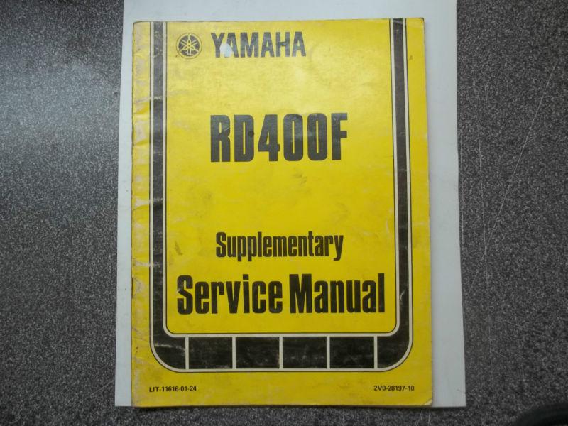  yamaha rd400 f supplementary service manual  1st edition 1978