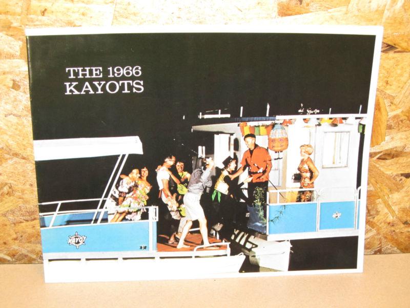 1966 kayot pontoon boat boats watercraft dealer sales brochure catalog .. nice!