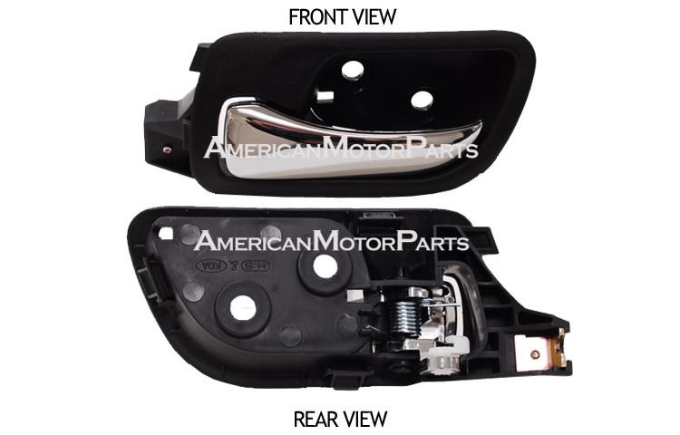 Blk w/ chrome lever inside-frt door handle pair 72160-sda-a02zc 72120-sda-a02zc
