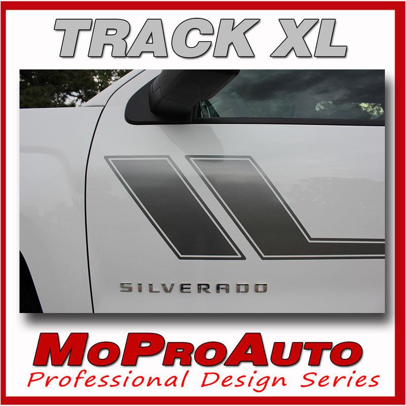 Chevy 2012 silverado track xl 3m pro grade vinyl side stripe decals graphic rfd