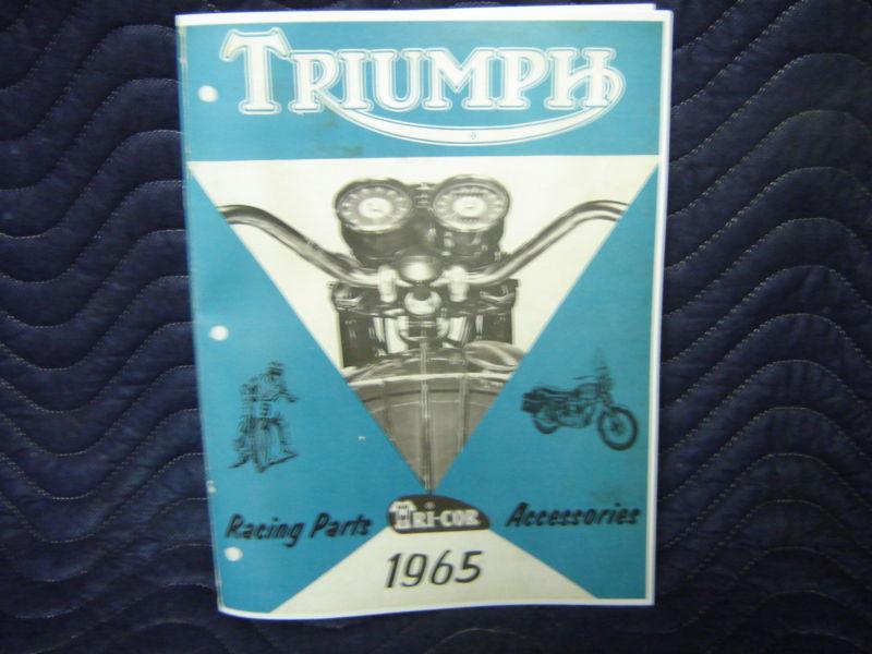 1965 triumph tri-cor tricor catalog race parts bell helmets smiths t100 t120
