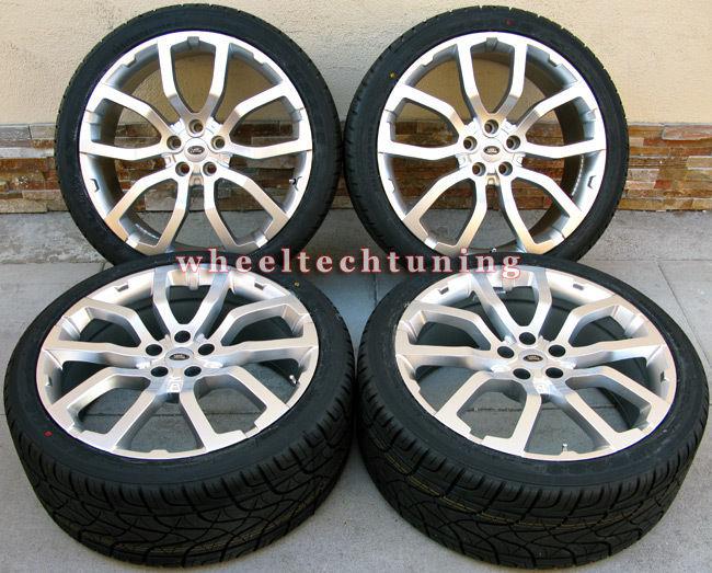 22" range rover 5 split spoke style wheel and tire package - new