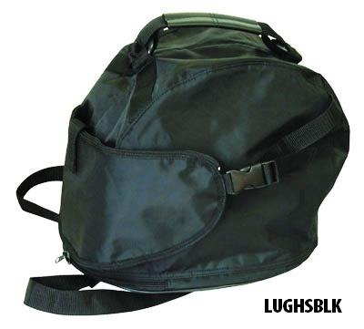 Luggage helmet back pack bag with visor pouch black