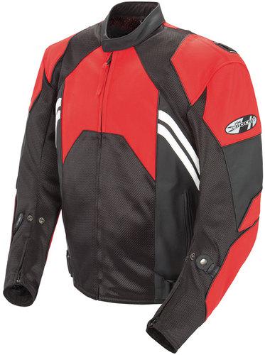 New joe rocket radar leather jacket, red/black, 44