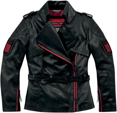 Icon jacket one thousand federal womens motorcycle pursuit black large