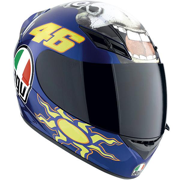 Agv k3 46 valentino rossi the donkey motorcycle full face helmet blue all sizes