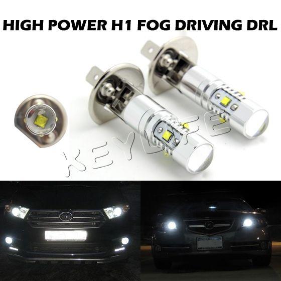 1 pair h1 25w high power 5-cree led light lamp bulb projector fog bright white