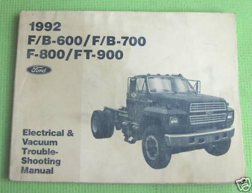 Ford 1992 f/b 600 – 900 factory troubleshooting manual