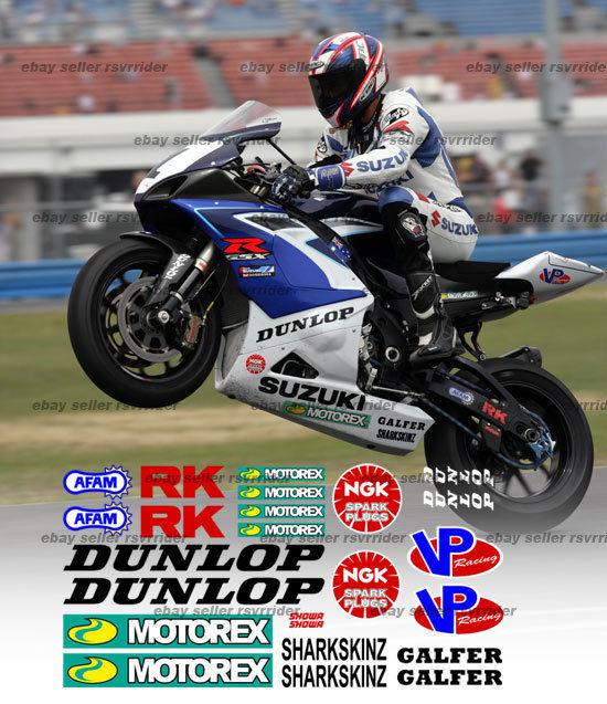 2006 2007 ama race bike track decal kit for gsxr