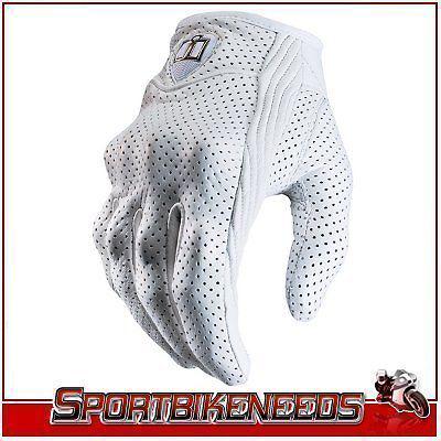 Icon pursuit white leather womens gloves small sm