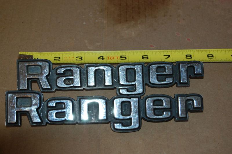 Ford ranger side ranger  oem lettering 1970's or 1980's pair vg condition